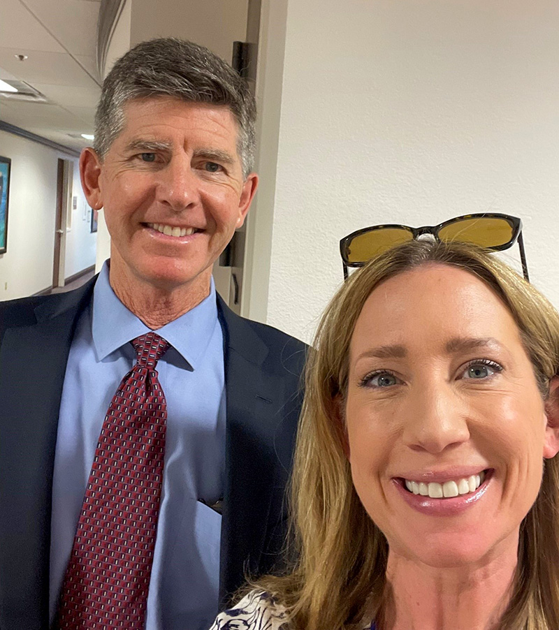 Dr. Frank Beglin and the AAO/NSOS in-state counsel Sasha Sutcliffe-Stephenson on a June weekend advocating to the Nevada Legislature for patient health and safety protections relating to mail-order orthodontic concerns.